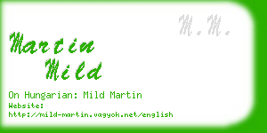 martin mild business card